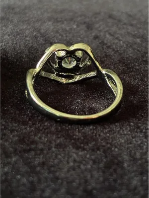 Silver-toned Heart Infinity Engagement Promise Ring CZ Size 9 thumbnail 3