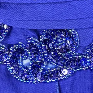 Y2K Fairy‎ Grunge Midi Dress 3/4 Blue Purple Beaded Coquette Angel Empire Waist thumbnail 16