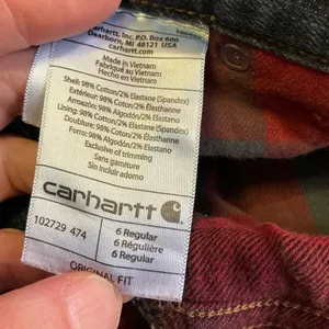 Carhartt Flannel Lined Jeans Original Fit Straight Leg Women’s 6 Regular Denim thumbnail 4