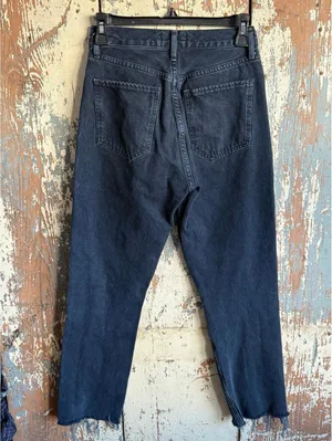 Agolde jeans Riley, raw hem, button fly size 24 thumbnail 5