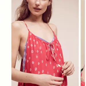 Maeve Anthropologie Juniper Red Paisley Floral Maxi Boho Dress Size L thumbnail 9