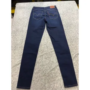 Levis 720 High Rise Super Skinny Jeans Dark Wash Indigo‎ Blue Denim 26x30 thumbnail 5