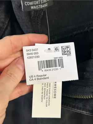 New American Eagle Outfitters Wide Leg Baggy A-Line Fit Black Women's Denim Jean thumbnail 6