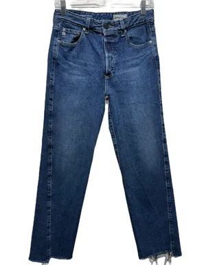 AG Adriano Goldschmied Jean Women 28R Alexxis High Rise Vintage Straight Raw Hem thumbnail 1