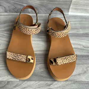 Madewell Leopard Print Sandals - Tan and Black thumbnail 2