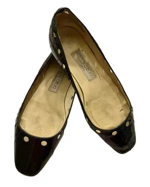 Jimmy Choo Patent Leather Flats with Cutout Details sz. 6.5 thumbnail 1