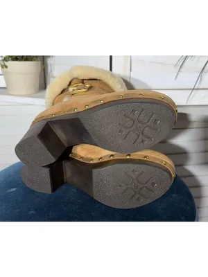 NWOT UGG Lynnea Brown Suede Shearling Cuff Clog Boots 7 thumbnail 7