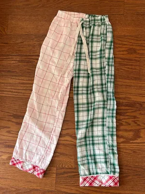 Victoria's Secret Colorblock Split Plaid Pajama Pants Size XS Festive Christmas thumbnail 9