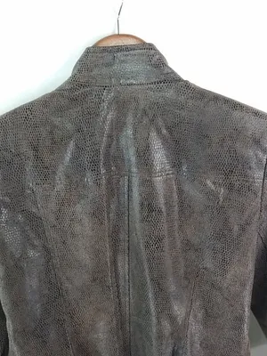 Alfani S Petite Leather Zip Jacket thumbnail 5