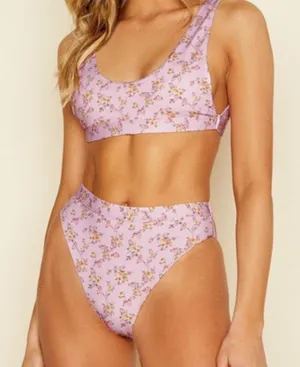 Dippin’ Daisy’s Golden Rose Floral Festival Bikini Top thumbnail 1