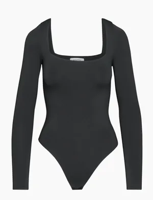 Babaton Aritzia Satinette Squareneck Longsleeve Bodysuit thumbnail 2