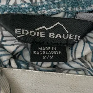 Eddie Bauer Harmony Active Dress Blue Palm Halter Bra M thumbnail 6