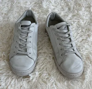 Vintage Havana Bianca Dip‎ Grey Leather Star Sneakers Womens Size 7 thumbnail 1