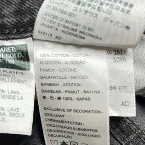 Levis 501 Original Fit‎ Straight Leg Jeans Faded Black Raw Hem W26 EUC Classic thumbnail 7