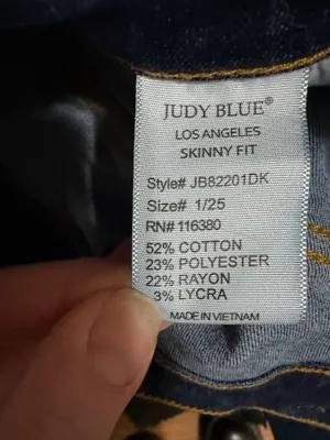 Judy Blue Mid Rise Skinny Fit Rough Hem Jeans Size 1/25 thumbnail 7
