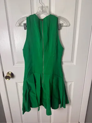 Alice + Olivia Adley Drop Wait Mini Dress in Light Emerald 6 thumbnail 5