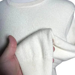 NADAAM Women’s The Original Cashmere Crewneck Sweater in White thumbnail 5