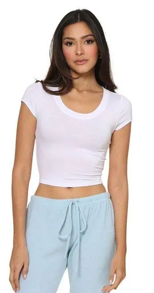 Mixology Cropped Scoop Neck Tee thumbnail 1