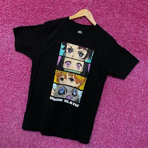 Demon Slayer Tanjiro Nezuko Zenitsu Inosuke Eyes Anime Tee L thumbnail 3