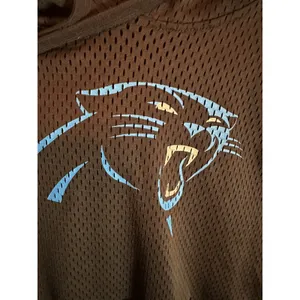 NFL Team‎ Apparel Women's Large Mesh Carolina Panthers Hoodie thumbnail 2