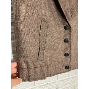 Loft brown Relaxed vest jacket women's size medium dark academia trendy‎ thumbnail 6