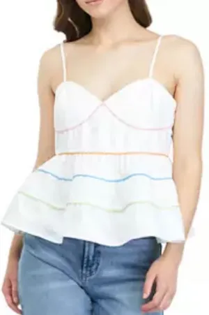 ENGLISH FACTORY Sleeveless Multicolored Tier Tank thumbnail 1