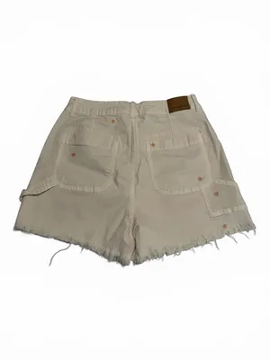 American Eagle Highest Rise 90s Boyfriend‎ Embroidered Carpenter Shorts thumbnail 2