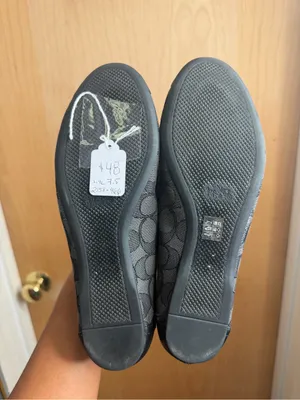 Coach Signature Jacquard Black Leather Cap Toe Ballet Flats Women’s Size: 7.5 thumbnail 7