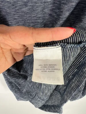 Anthropologie Heathered Blue Knot-Shoulder Short‎ Sleeve Tee thumbnail 7