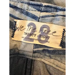 We The Free Free People Striped Blue White Wide Leg Belted Jeans 28 OB934536 thumbnail 3