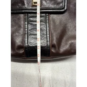 Kate Spade Rare Brown/Black Leather Turn Lock Shoulder Bag Purse With Dust Bag thumbnail 14