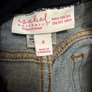 Isabel Maternity by Ingrid‎ & Isabel Blue Denim Over Belly Midi Shorts Size 4 thumbnail 3