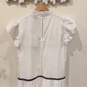 En Saison Aliza Tiered Babydoll Mini Dress in White Size Small NWT thumbnail 5