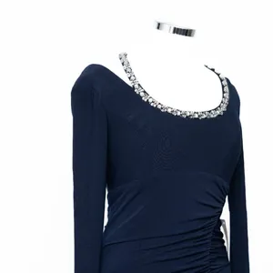 Xscape Crystal Trim Long‎ Sleeve Gown thumbnail 7