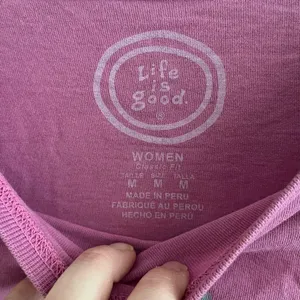 Life is Good Pink Anchor T-Shirt thumbnail 4