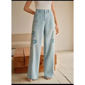 NWT Glitter Floral Jeans Size L thumbnail 2