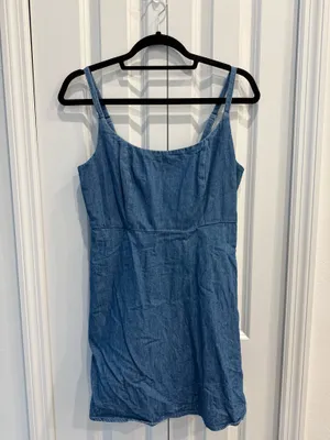 Old Navy Fit & Flare Sleeveless Denim Dress thumbnail 3