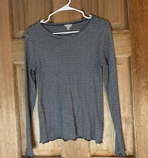 Lucky brand women Striped Long Sleeve Top size s thumbnail 1