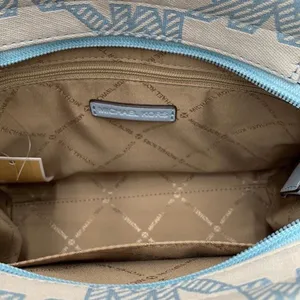 Michael Kors Vista Blue Mirella Tote Purse Small Shopper Top Zip Crossbody thumbnail 6