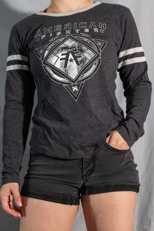 American Fighter Long Sleeve Shirt Grey thumbnail 1