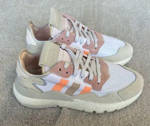 NWT ADIDAS Night Joggers Cloud White Icey Pink thumbnail 5