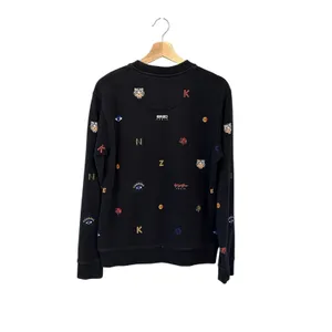 Kenzo Allover Tiger Logo Classic men’s black Sweatshirt medium thumbnail 3
