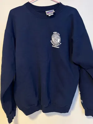 Hanes American Legion Post 273 Madeira Beach FL Cotton Blend Crewneck Navy Blue Size M thumbnail 1