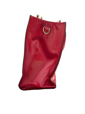 Antonio Melani Red Structured Faux Leather‎ Tote Handbag Top Handle Shoulder Bag thumbnail 2