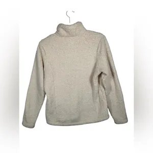 Patagonia Los Gatos‎ 1/4 Zip Fleece Women M Cream Sherpa Pullover thumbnail 4