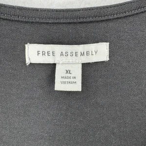 Free Assembly Women XL Black A Line Tunic Dress 3/4 Balloon Sleeve Minimalist thumbnail 6