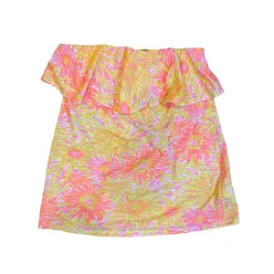 Lilly Pulitzer Wakely Floral Ruffle Tube Top Small thumbnail 3