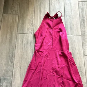 Showpo lonni high neck cut out maxi dress with leg split in berry satin thumbnail 3