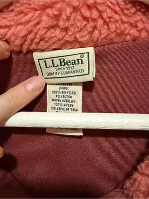 L.L. Bean Sherpa Fleece Pullover Small Petite Mineral Red Rosewood Gorpcore thumbnail 3