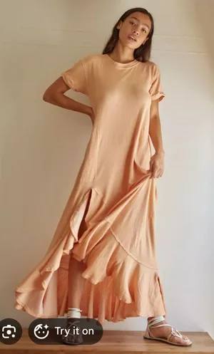 Free People Beach Havana Tee Shirt Maxi Dress Size Small thumbnail 1